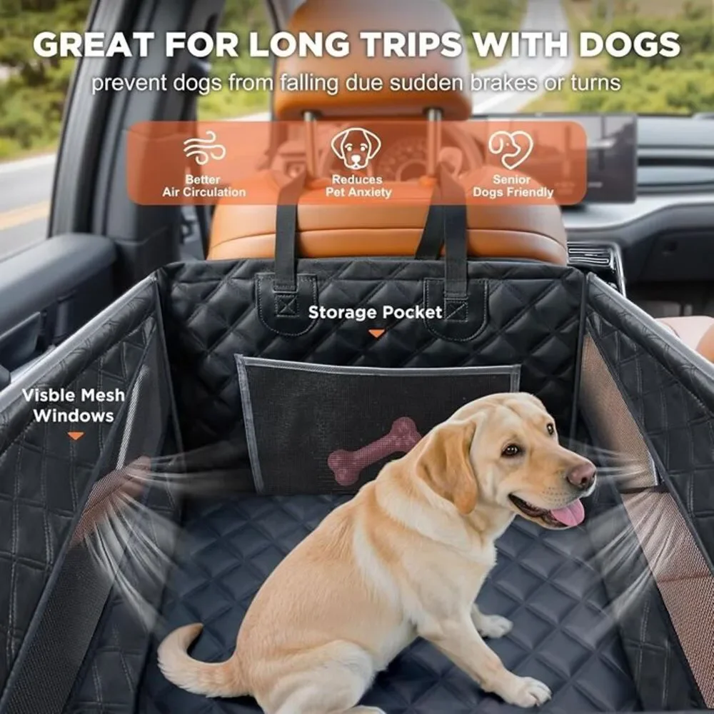 Gimars Upgrade Dog Car Seat Medium Small Waterproof Hard Bottom Open Box 2547FT
